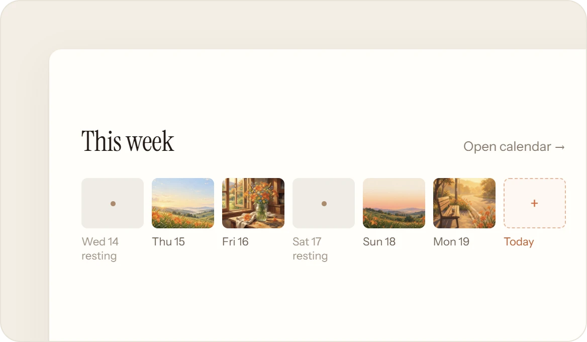 This week on Home, two days resting and today